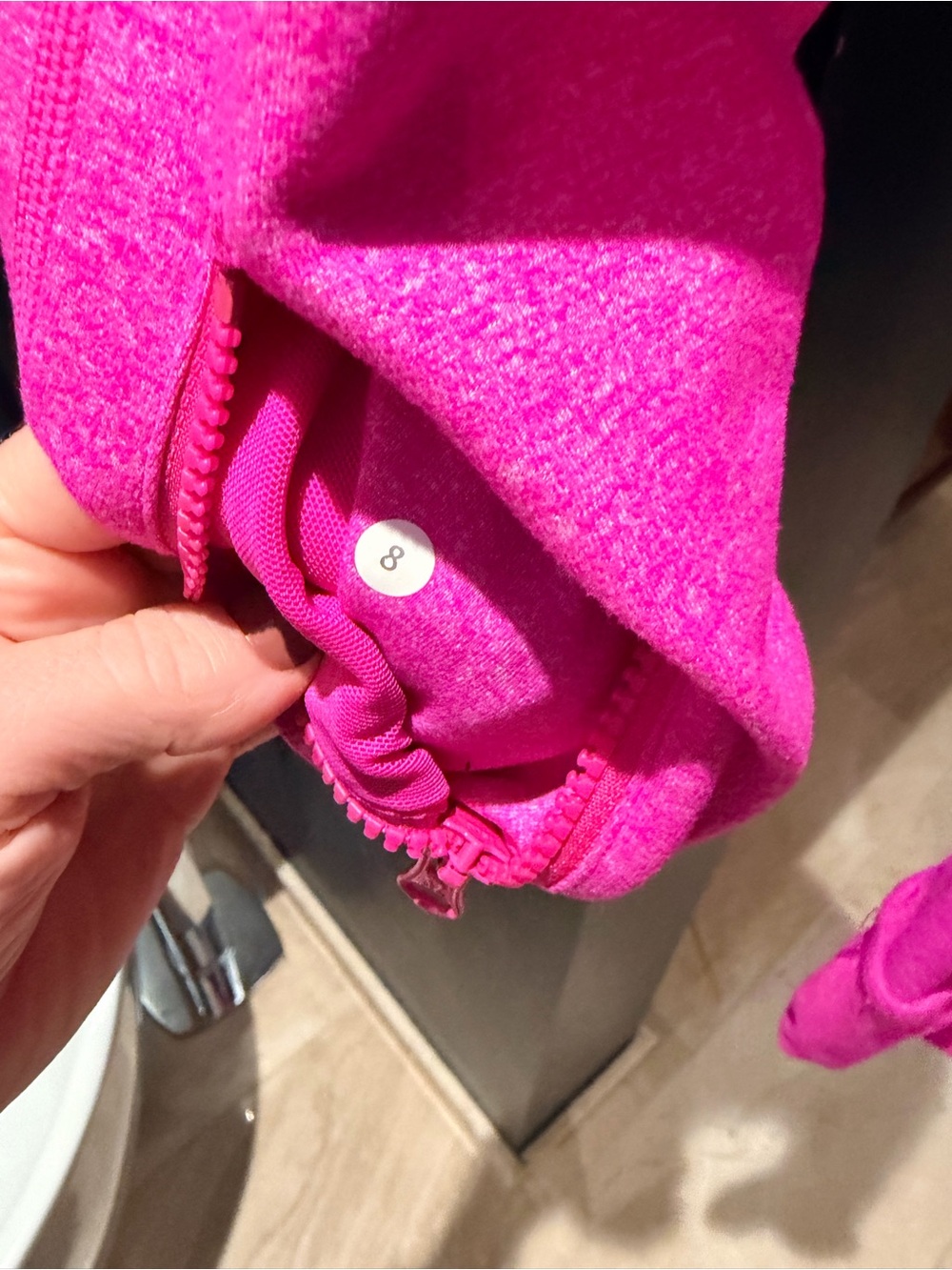 Lululemon Define Jacket Hot Pink/Pink Zipper Good/Excellent Size 8 - Picture 5 of 7